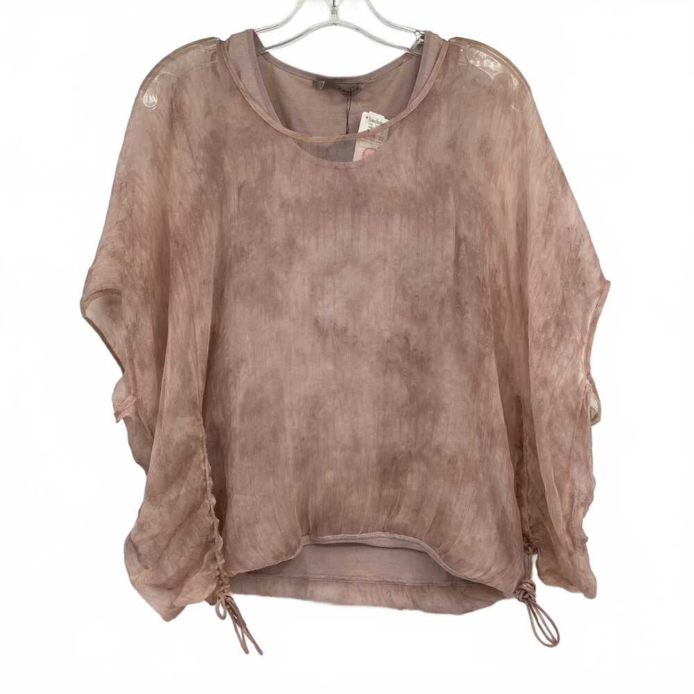 Ports 1961 Pink Layered Silk Blouse | XS Regular Silk-Cotton